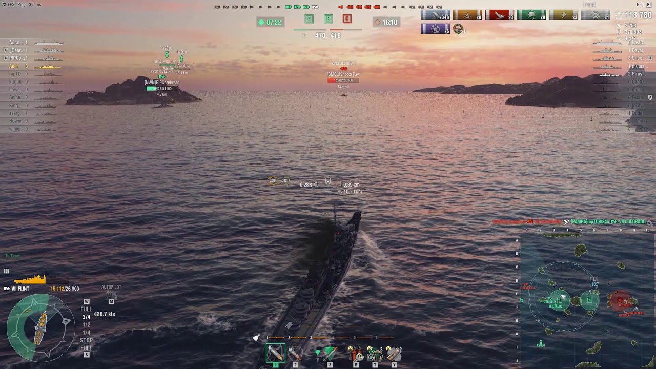 Flint T7 US Cruiser | 7 Kills, 223k Damage | World of Warships