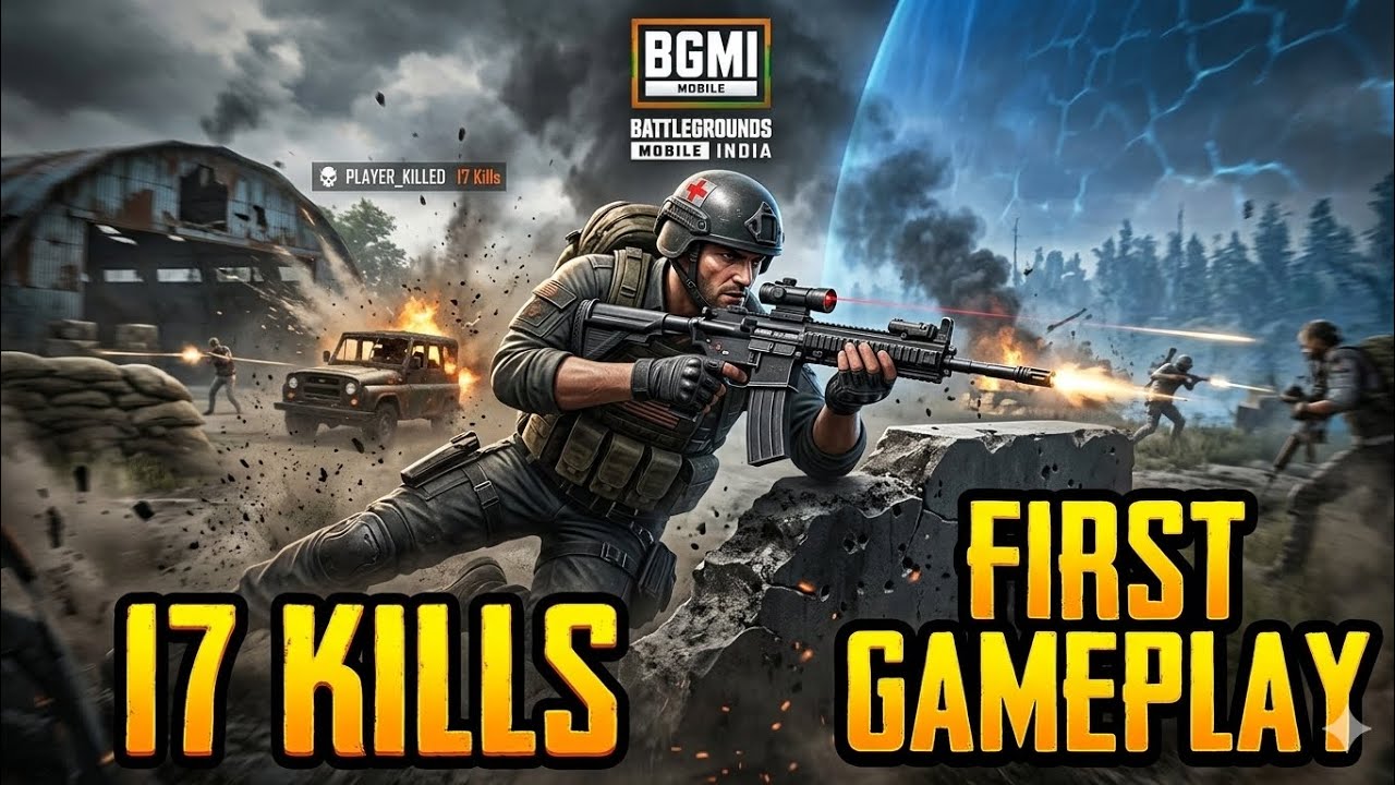 17 kill in first gameplay video || bgmi