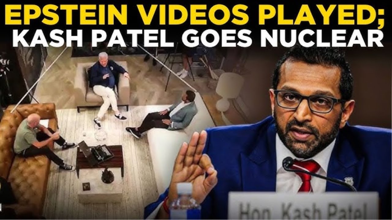 LIVE: Kash Patel's Epstein Video Played In Congressional Hearing; Watch His Outburst | Trump live