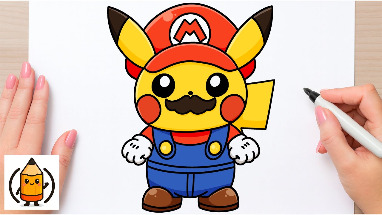 How To Draw Mario Pikachu | Step By Step 