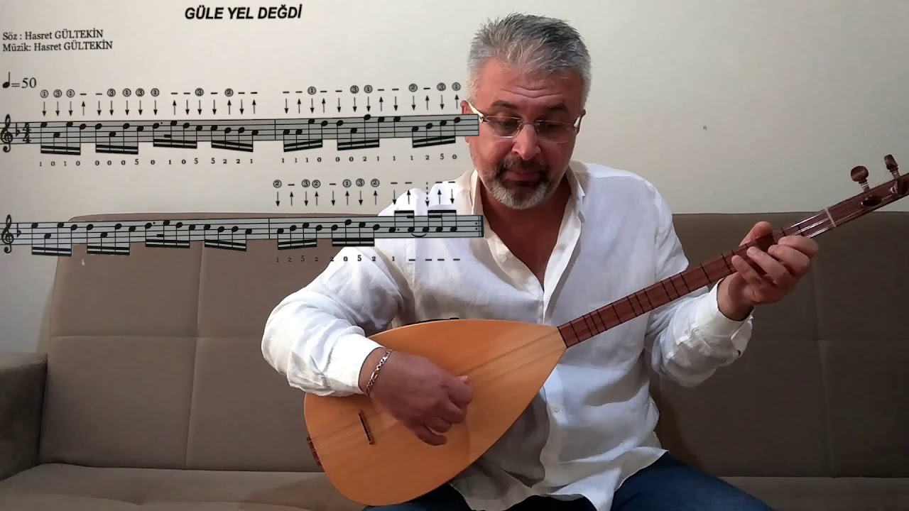 Bağlama Dersleri - 24 Güle Yel Değdi. (Solfej)