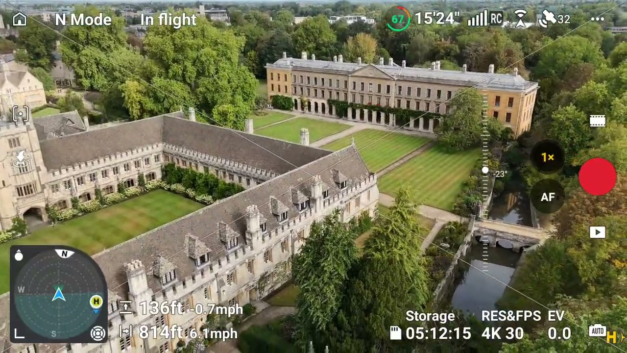 flight over Botanical gardens