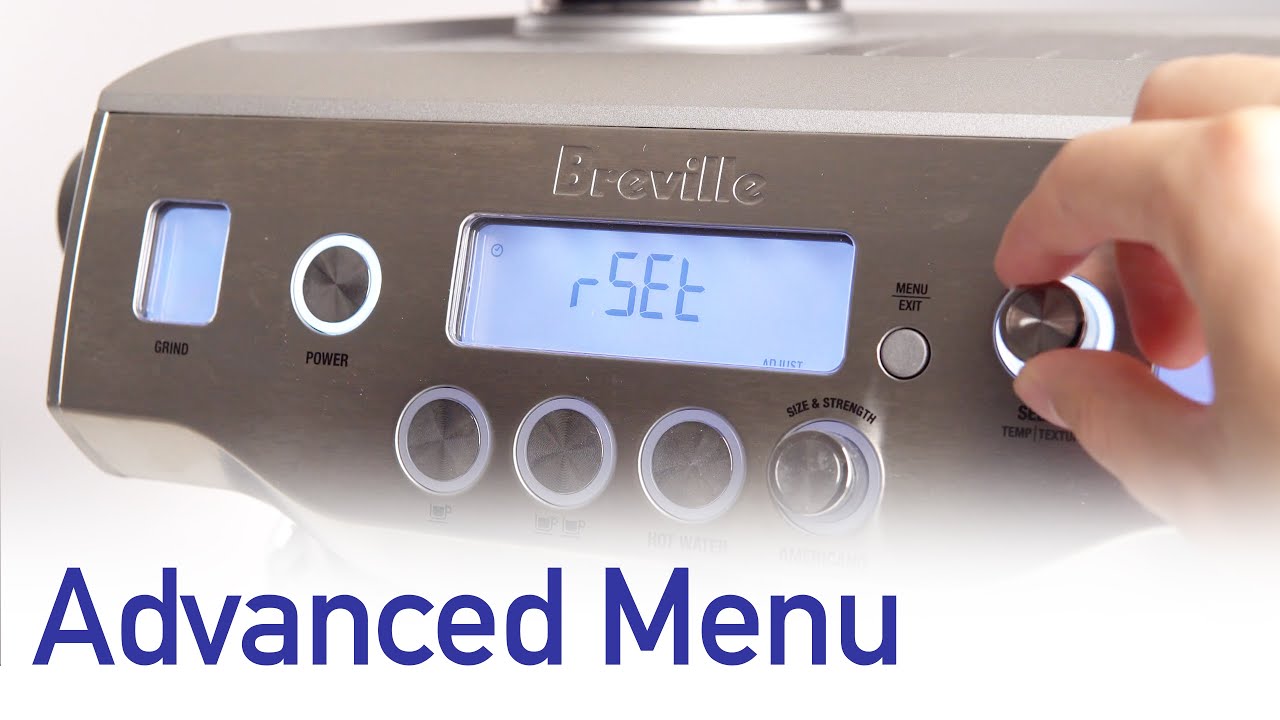 Расширенные настройки меню Breville Oracle