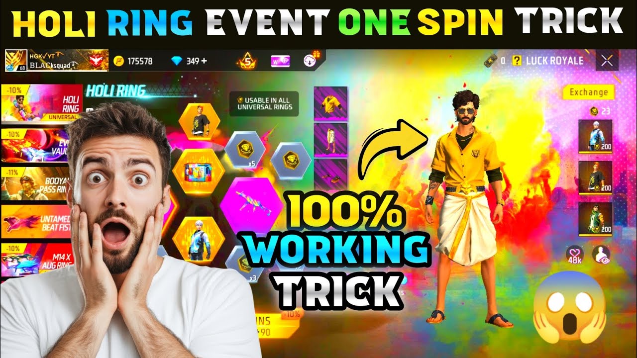 NEW Holi Ring Event 2026 😱 100% Working One Spin Trick? 💎 | Free Fire New Event Tamil