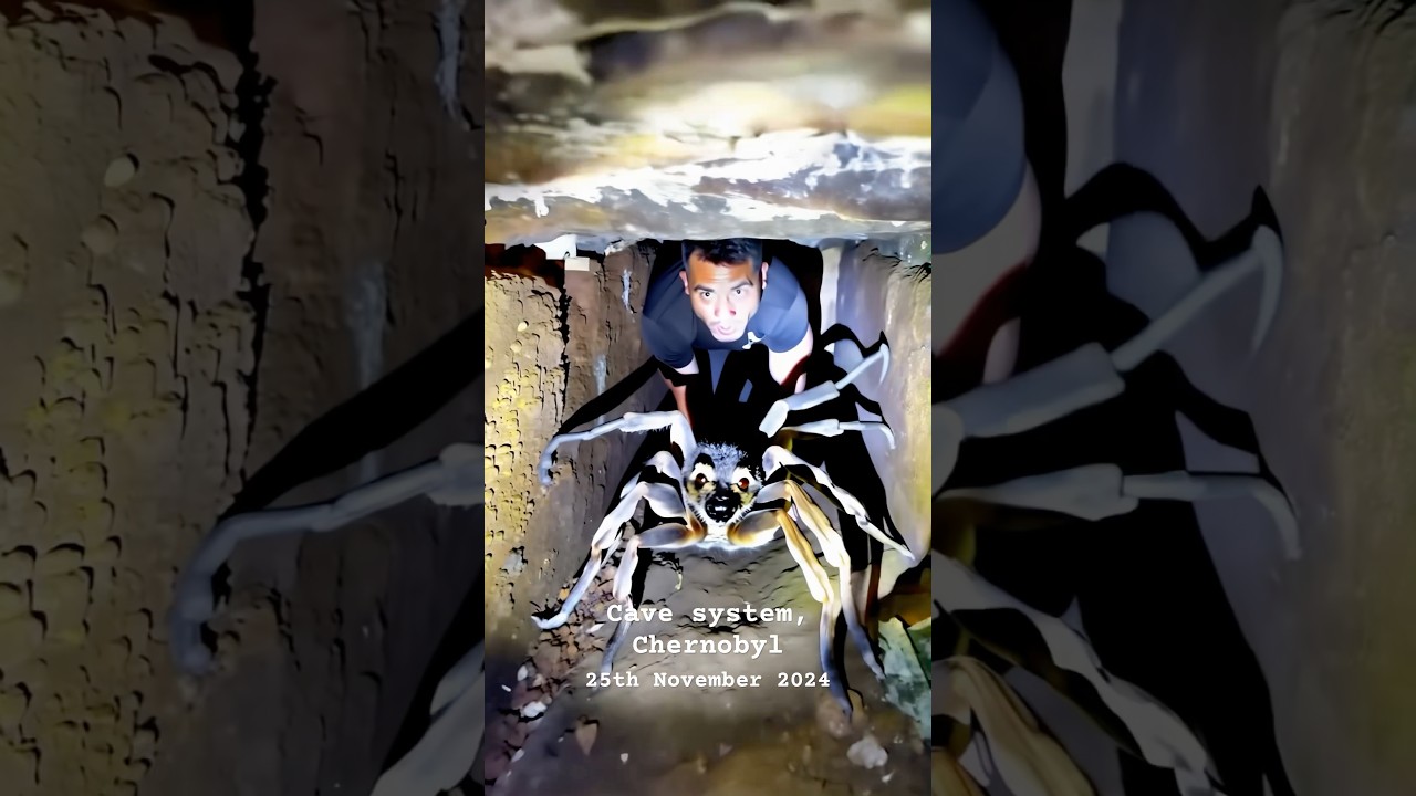 Mutated Spider Creature Found in Chernobyl Cave! #spider #creepy #scary #chernobyl