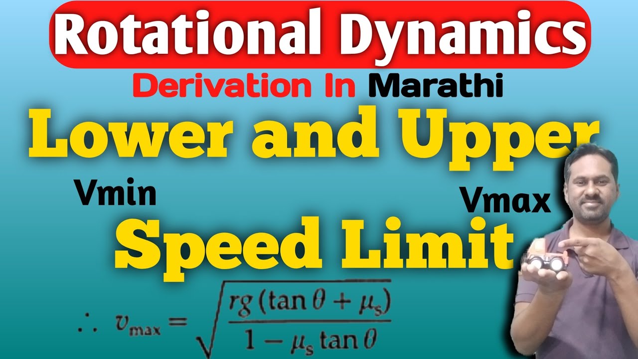Upper and Lower speed limit On banked Road #stateboard #rotationaldynamics