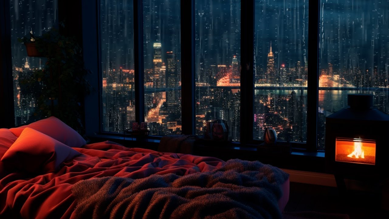 Παρακολουθώντας τη βροχή από το παράθυρο Χαλαρωτικοί ήχοι Χαλαρωτική μουσική