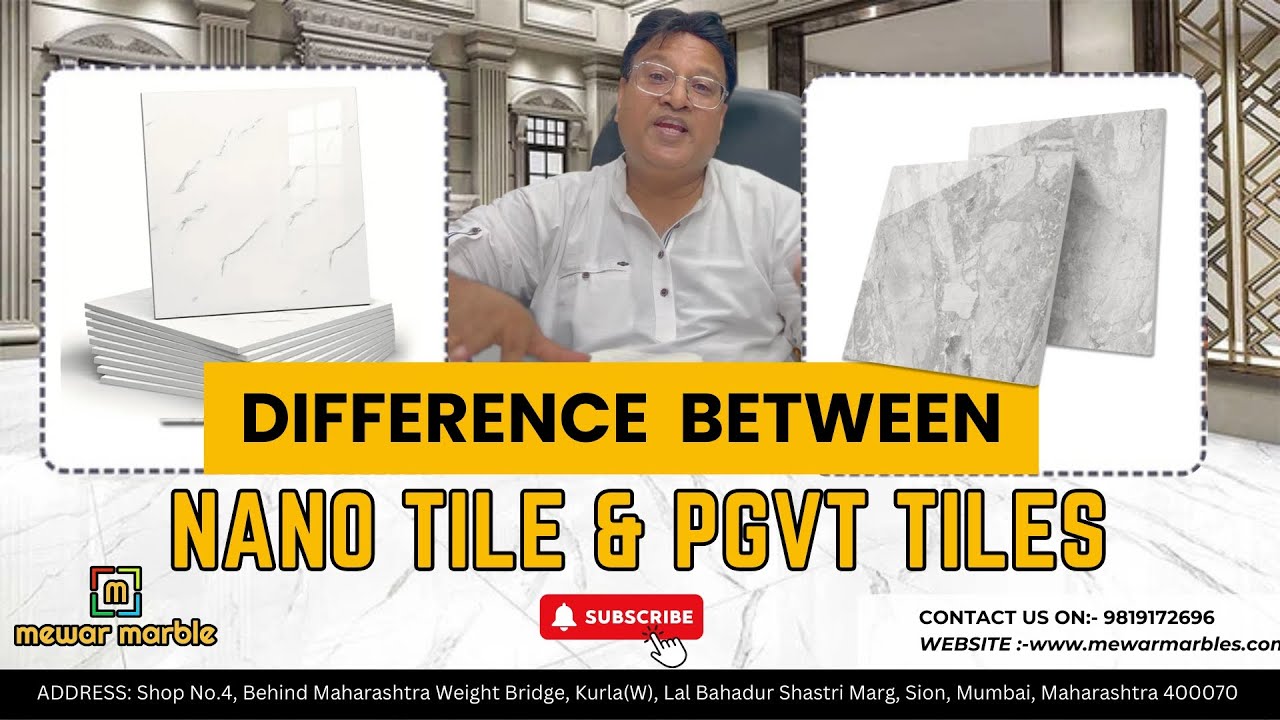 Difference between Pgvt tiles & nano tiles #tiles #mewarmarble #mumbai #gujarat #rajasthan