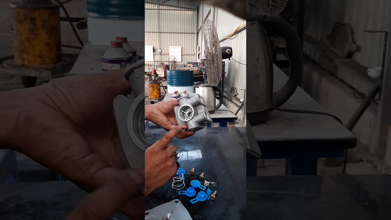 Cấu tạo nguyên lý hoạt động của van chia hơi 1 tầng R12 của hệ thống phanh khí nén. LH 0389898100