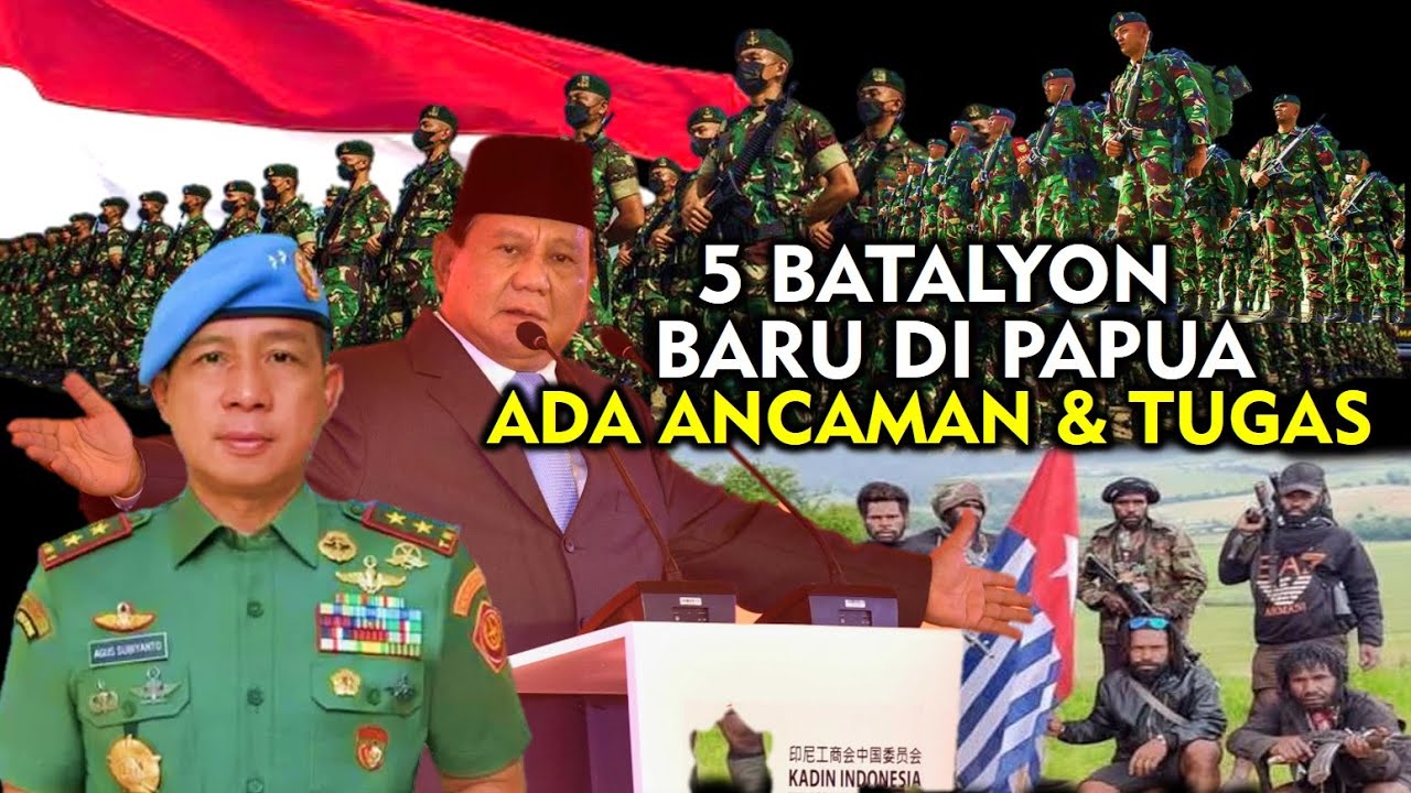 LIMA 5 BATALYON BARU DI PAPUA:  INI LOKASI DAN TUGAS KHUSUSNYA
