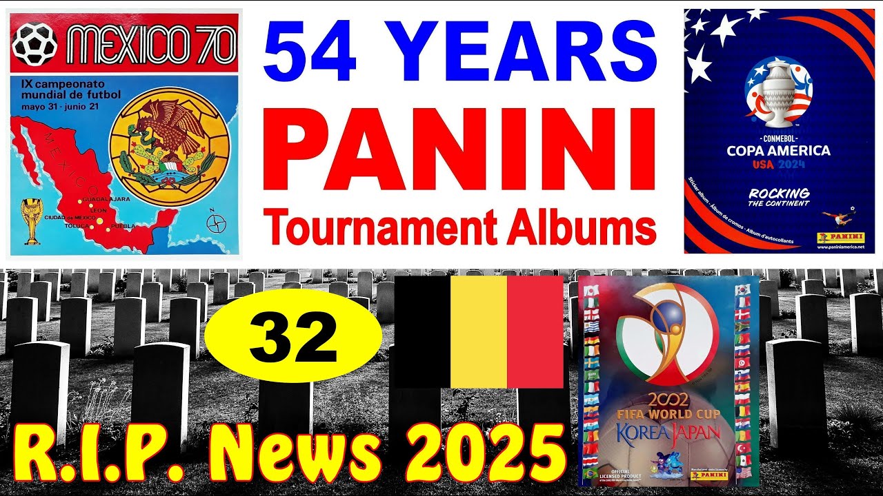 R.I.P. News 2025 (Part 32) Dead football players in Panini Tournament Albums - Glen de Boeck