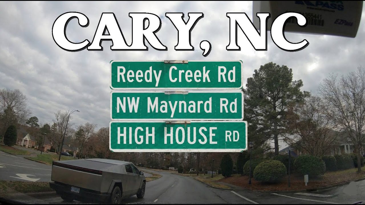 Suburban Raleigh, North Carolina | Let's Drive Through Cary, NC | High House Rd | NW Maynard RD