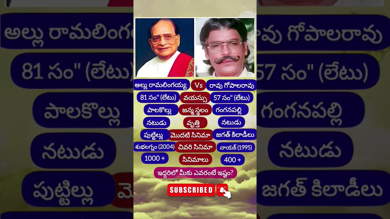 Allu Ramalingayya & Rao gopal Rao #comedy #actor #raogopalrao #alluramalingaiah #tollywood