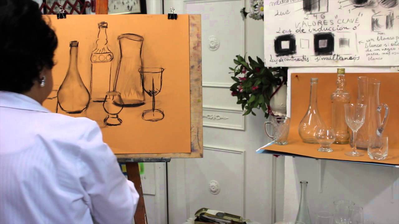 19. Dibujo y Pintura. Cristales a carboncillo (1 de 2)