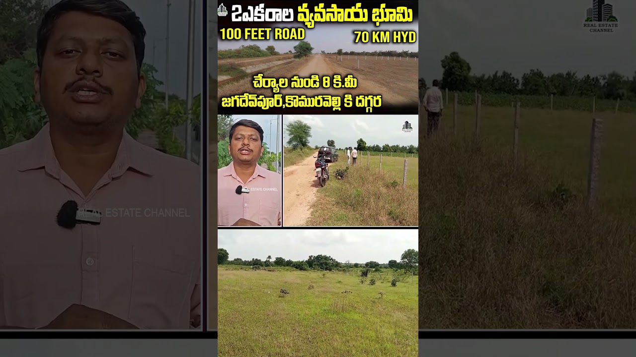 2 acres of agricultural land 8 km from the junction #agriculture #landsale #bachannapet #jagadevpur