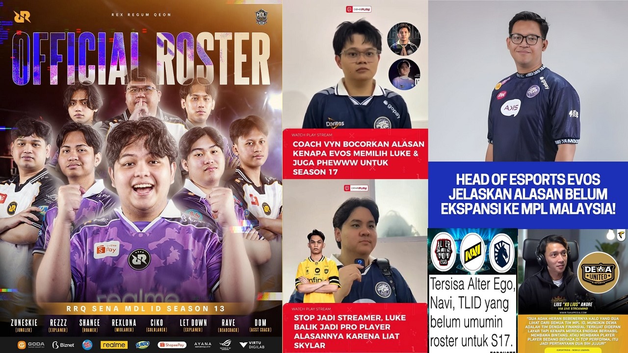 EVOS MY IS REAL ?? ROSTER RRQ SENA ADA ZUNESH ! ALASAN LUKE BALIK PRO SCENE