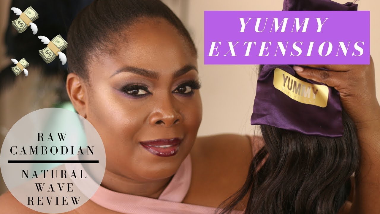Yummy extensions| REVIEW; texture Raw Cambodian, Natural Wave + Close Up