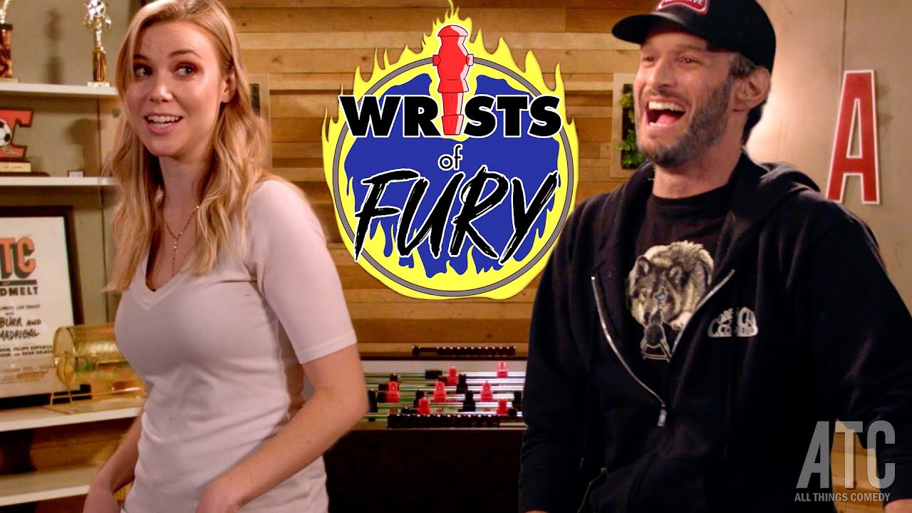 Josh Wolf (foosball newb) Challenges Kelsey Cook (pro foosballer and comedian): Wrists of Fury