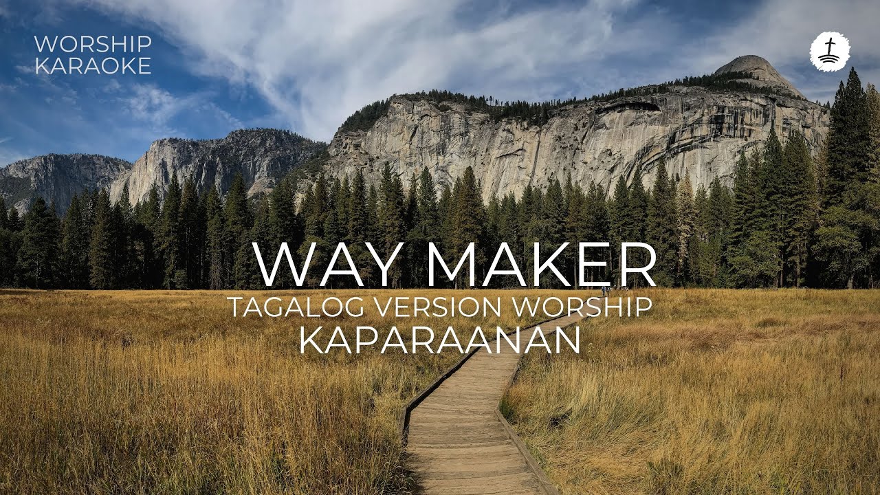 Way Maker - Tagalog Version - Worship Karaoke - No Vocal with Lyrics - gloryfall