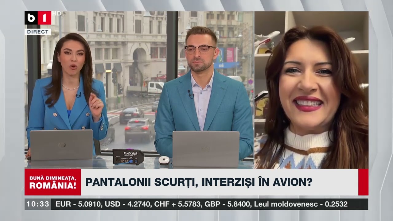MIHAELA SPÂNU, INSTRUCTOR ÎNSOȚITOR DE BORD, CE HAINE AR TREBUI PURTATE ÎN AVION_Știri B1TV_11 febr.