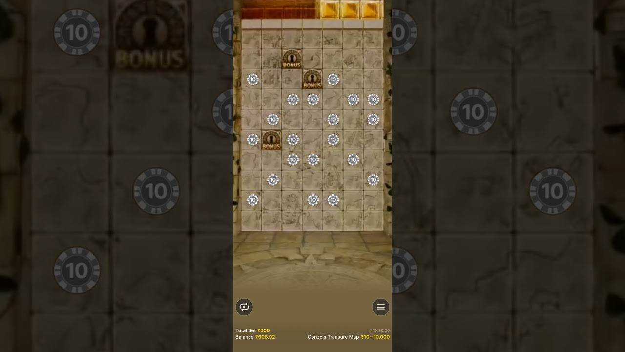 Gonzo's treasure map bet game