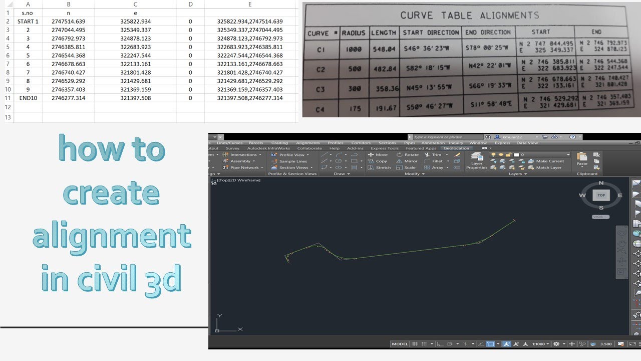 how to create alignment in civil 3d