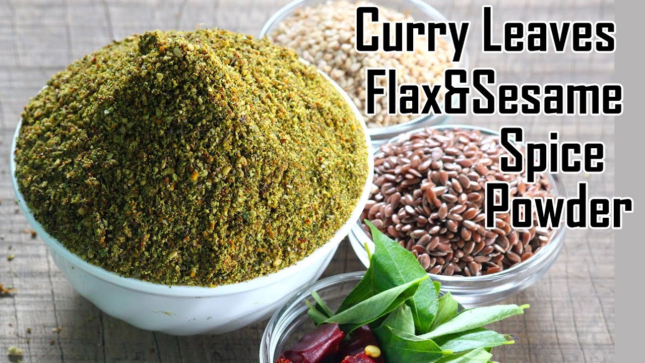Curry Leaves,Flax & Sesame Seeds Spice Powder- Very Healthy&Nutritious