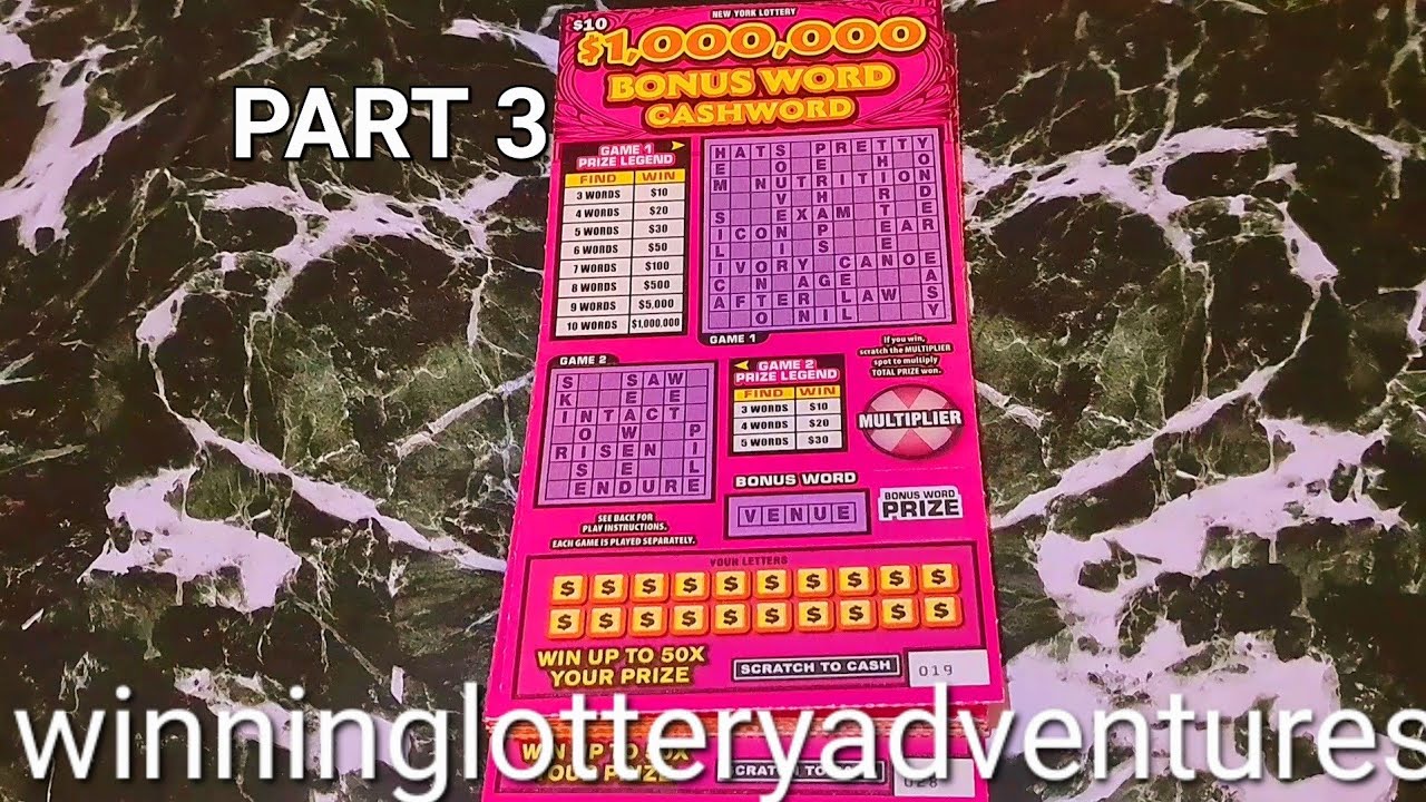 1 OF 10 $1,000000 BONUS WORD CASHWORD PART 3