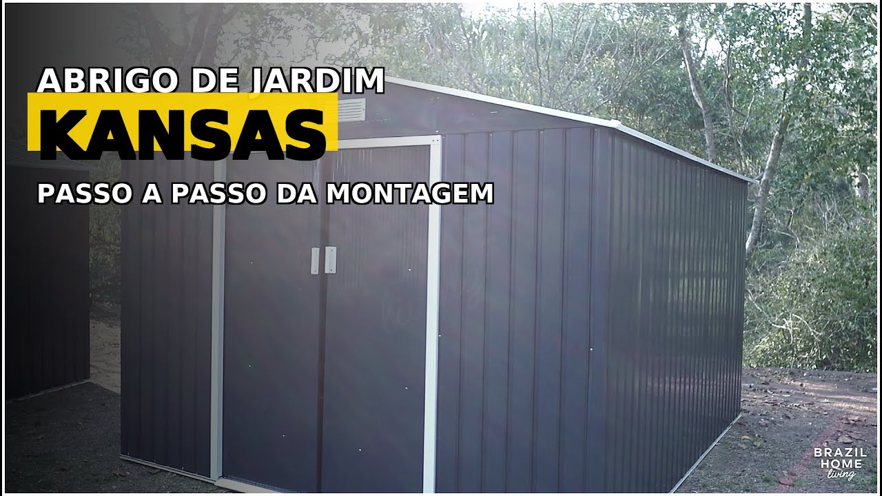 MONTAGEM DO ABRIGO DE JARDIM DEPÓSITO DE AÇO KANSAS 322X203X277 CM BRAZIL HOME LIVING PASSO A PASSO