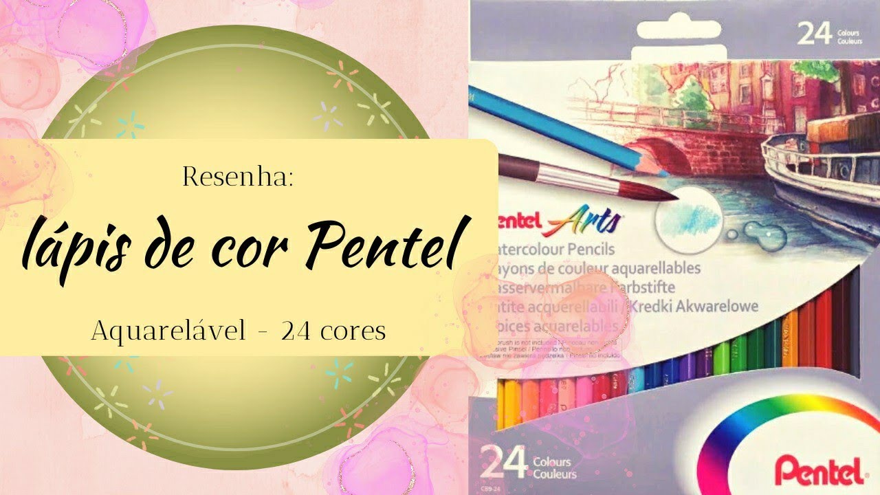 Resenha: Lápis de cor aquarelável PENTEL + Colorido