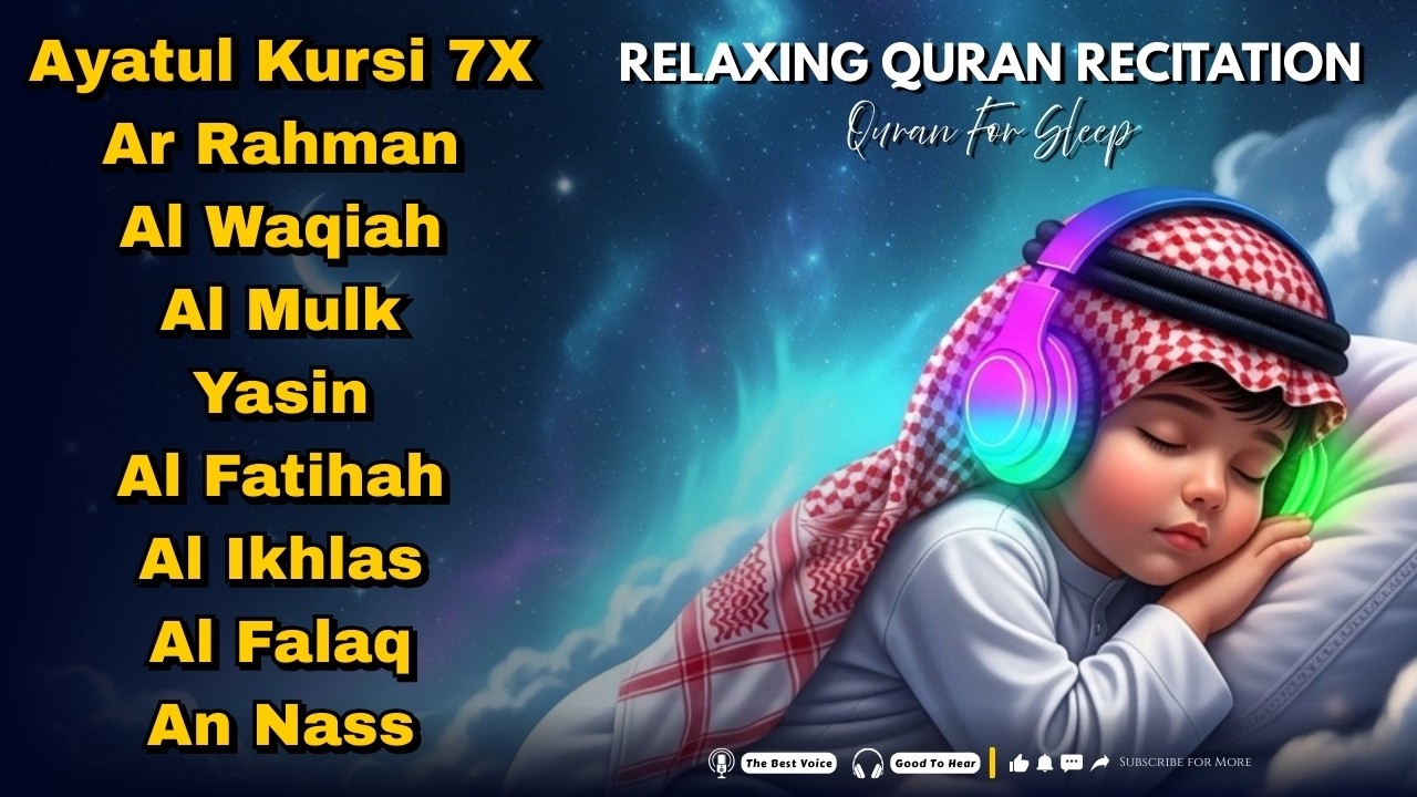Surah Recitation for Calm Sleep & Problem Solving (Powerful Ruqyah Sleep Music)