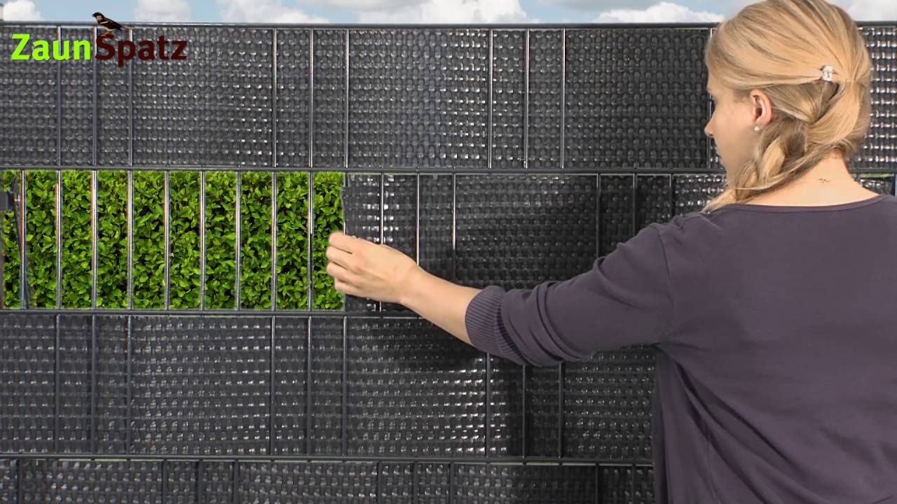 Zaunblende f&uuml;r Z&auml;une - Rattan - ZaunSpatz.de