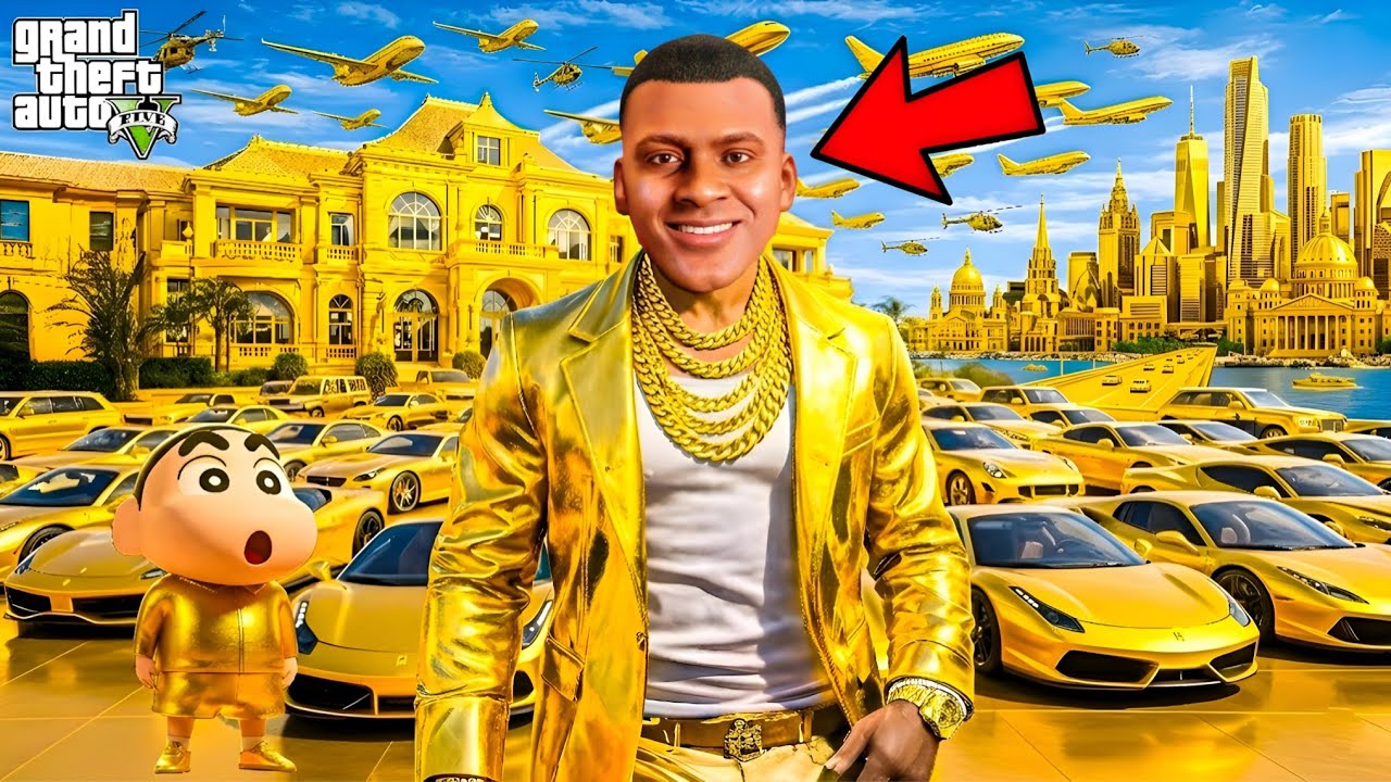 GTA 5 : Franklin & Shinchan Touch Anything Turns Into GOLD! 😱 | GTA 5 Bangla Gameplay