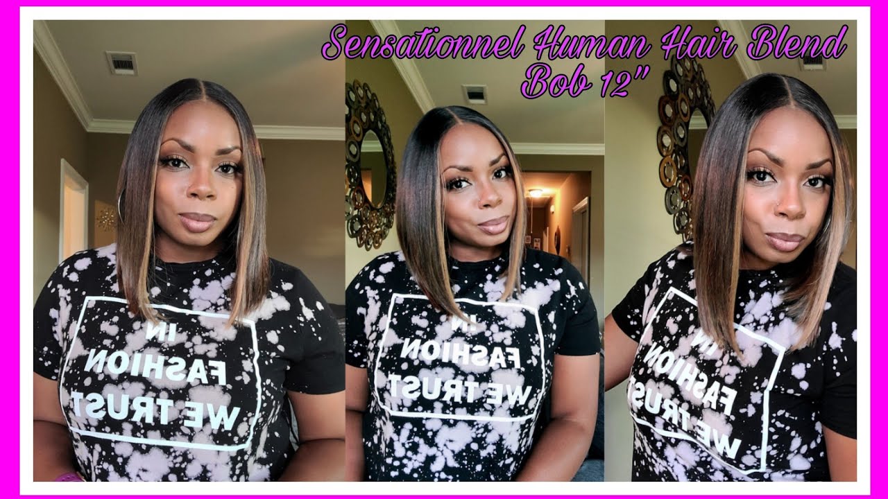 🔥Serving Human Hair Realness | Sensationnel Human Blend Butta HD Lace Front Wig - BOB 12