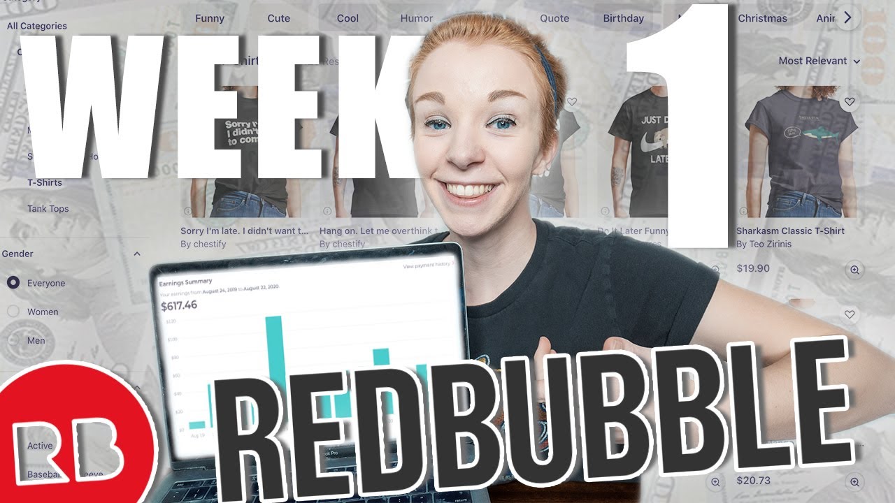 Я попробовал REDBUBBLE Print On Demand в течение 1 недели (для начинающих) | Redbubble Print On D...
