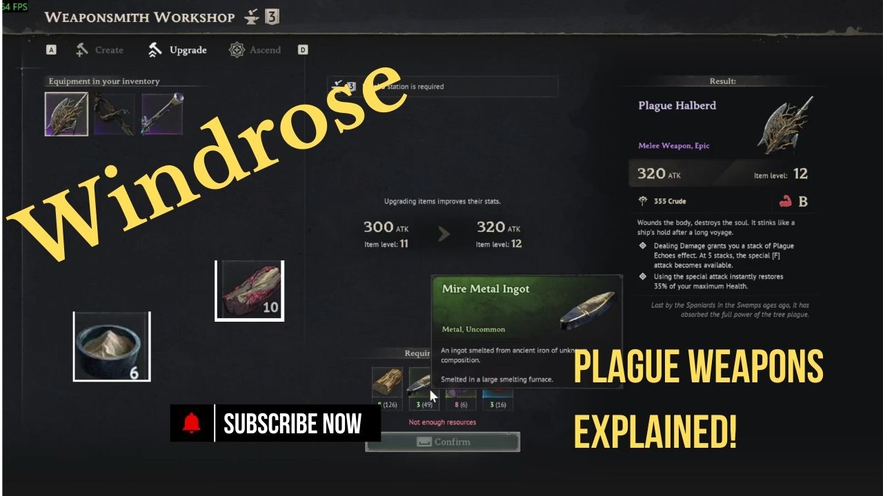 WindRose: upgrading to Plague weapons Explained!