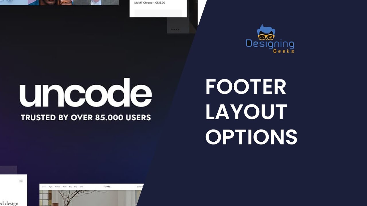 Uncode theme Footer Layout Options | How to Change footer content