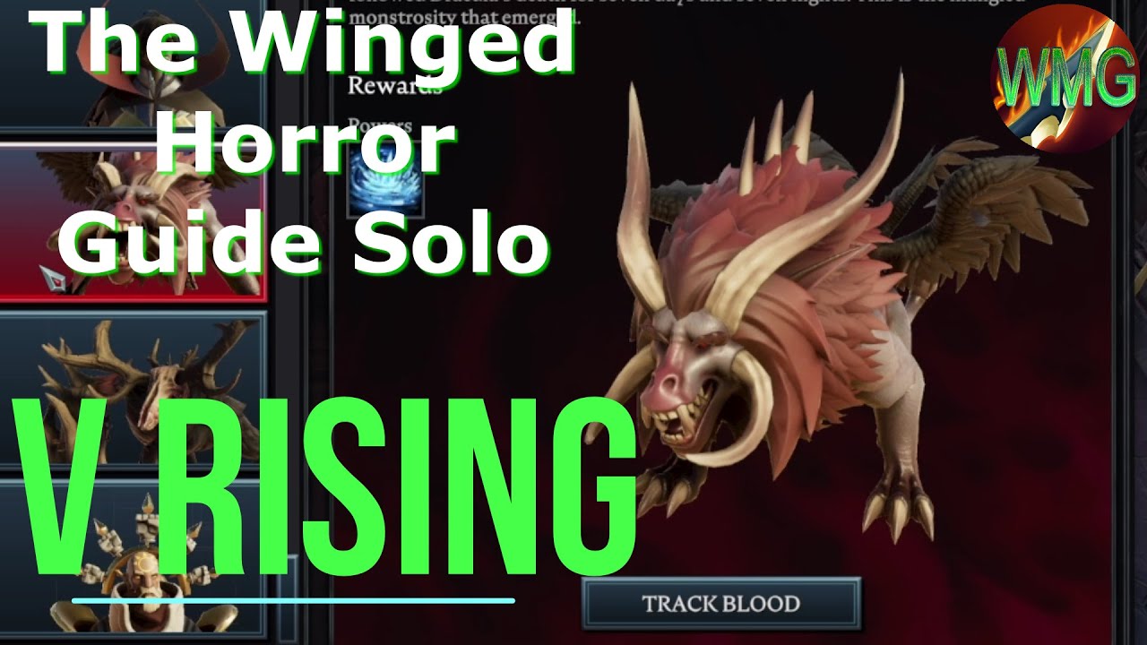 V Rising - The Winged Horror Guide Solo (4k 60FPS)