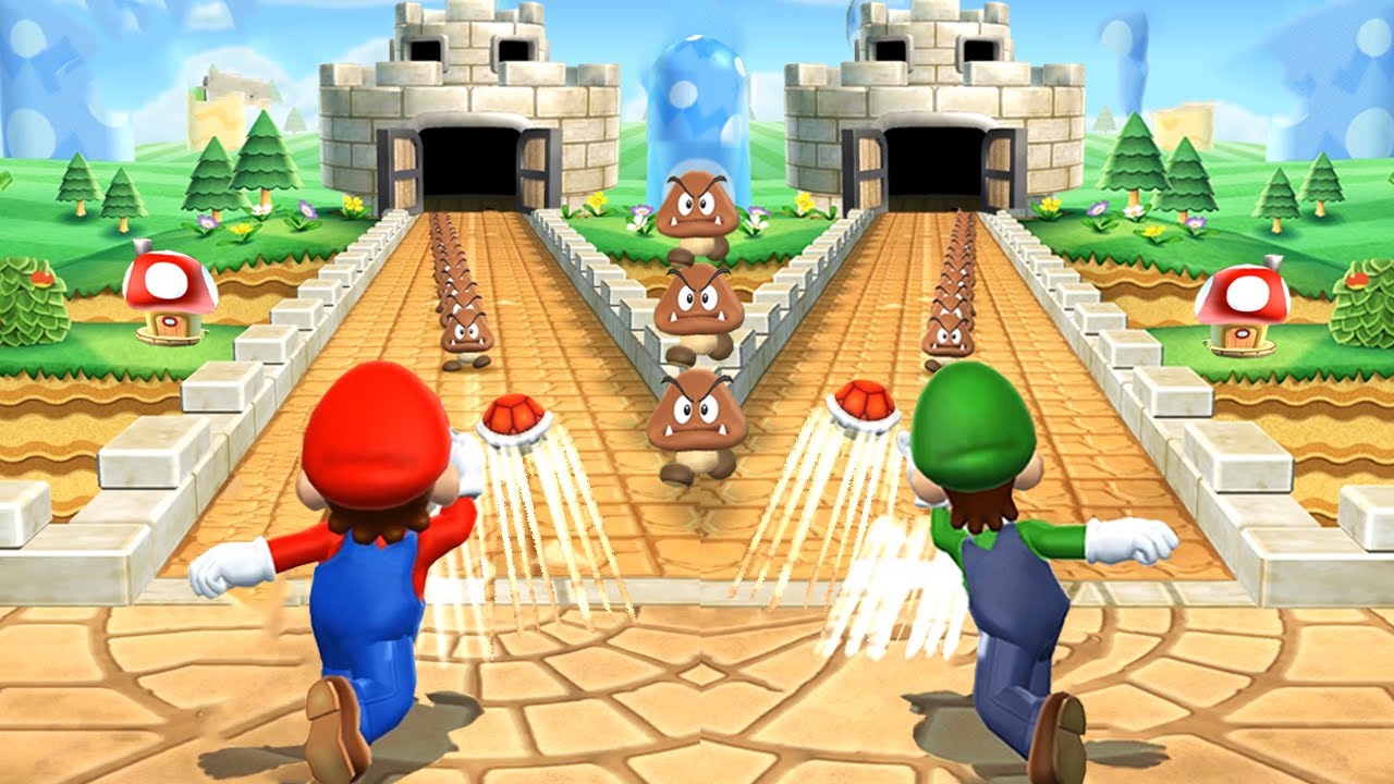 Mario Party 9 Minigames - Mario vs Yoshi vs Luigi vs Toad