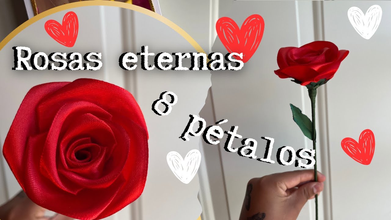 Rosa eterna con 8 pétalos | rosas eternas con menos pétalos