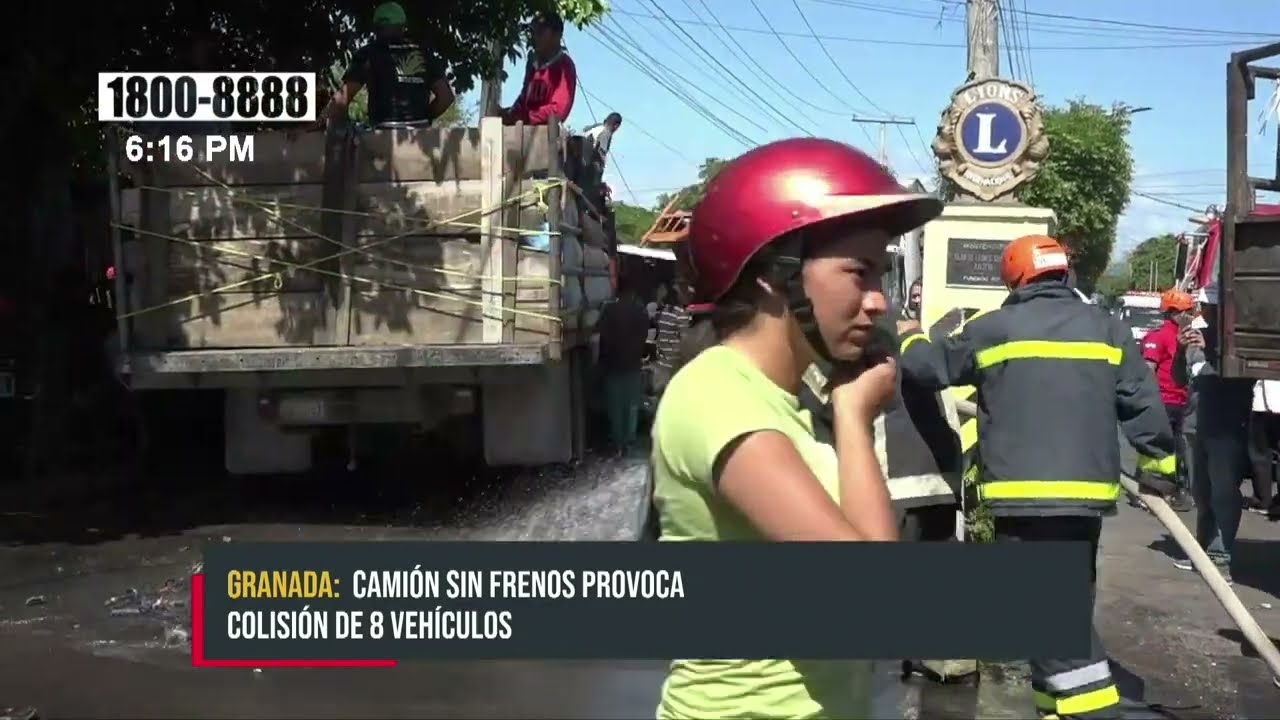 ¡Vivos de Milagro! sobreviven a colisión múltiple en Granada - Nicaragua
