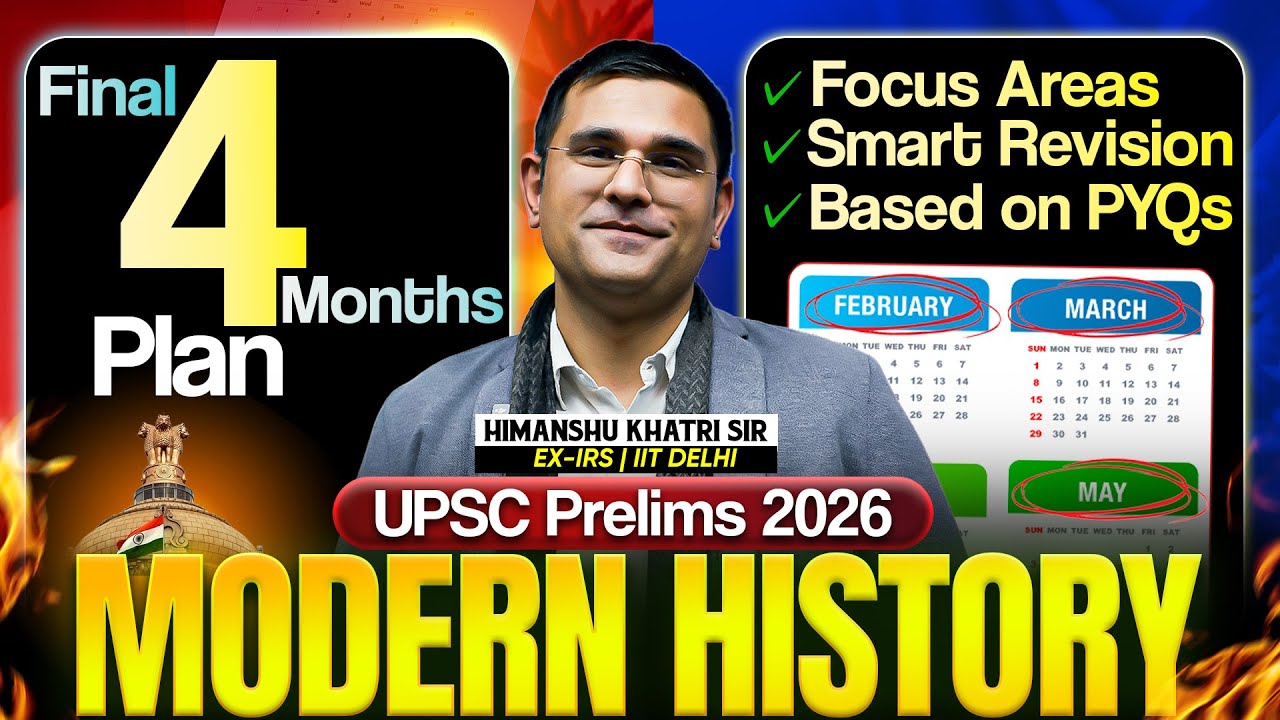 FINAL 4 Months Modern History Strategy (BASED ON PYQs) | UPSC Prelims 2026 | Himanshu Khatri Sir