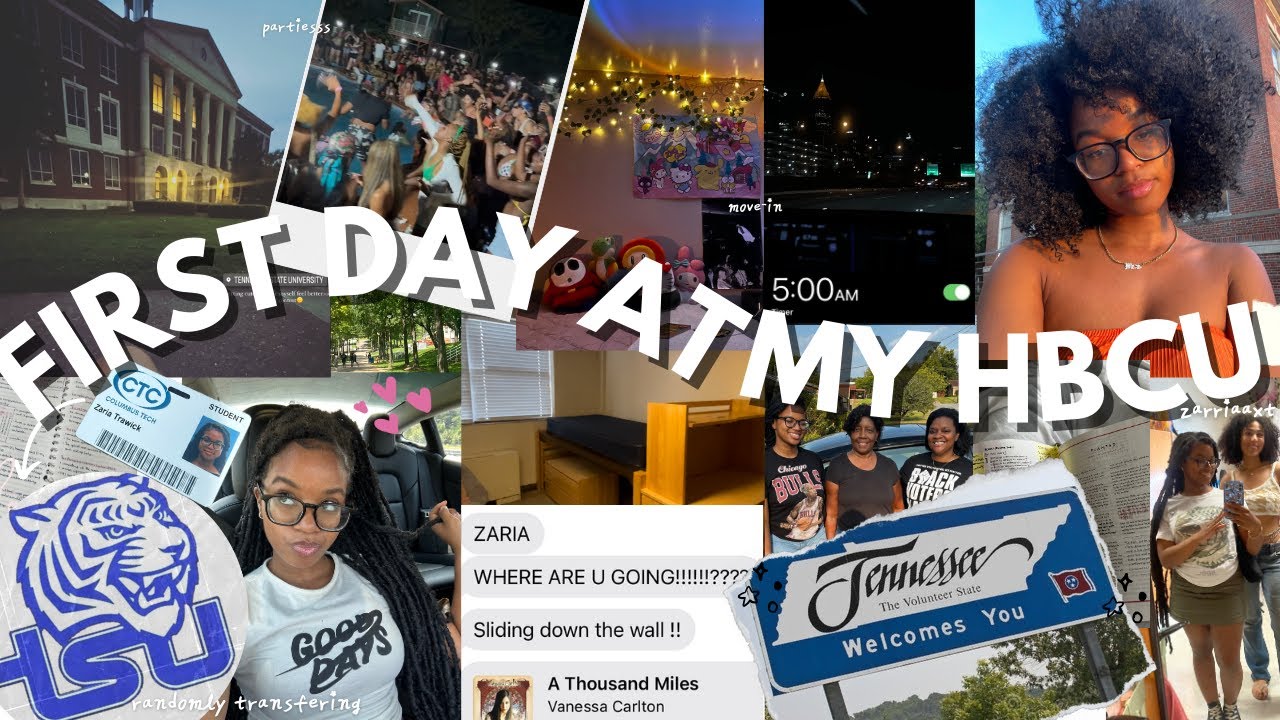 ᡣ𐭩 VLOG: RANDOMLY TRANSFERRING TO MY HBCU | Tennessee State University, Move-in, Shopping + Parties.