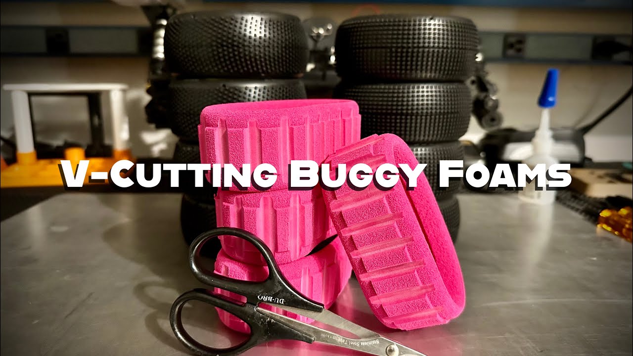 How to V-Cut 1/8 Buggy Foams - Creating Grip!