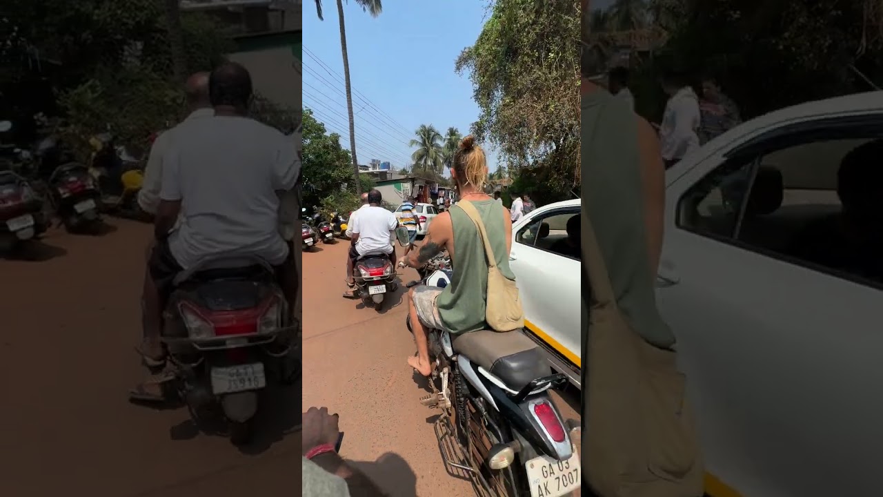 Scooty driving in Arambol