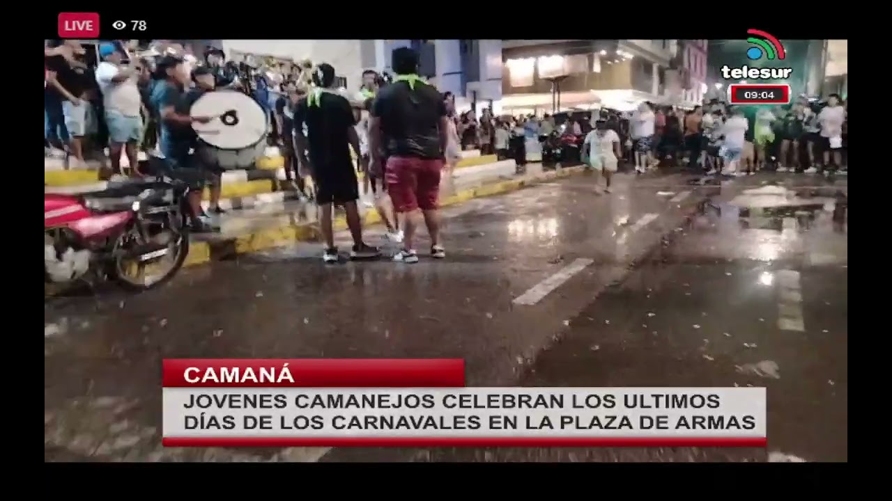 JOVENES CAMANEJOS CELEBRAN LOS ULTIMOS DÍAS DE LOS CARNAVALES EN LA PLAZA DE ARMAS - #camana