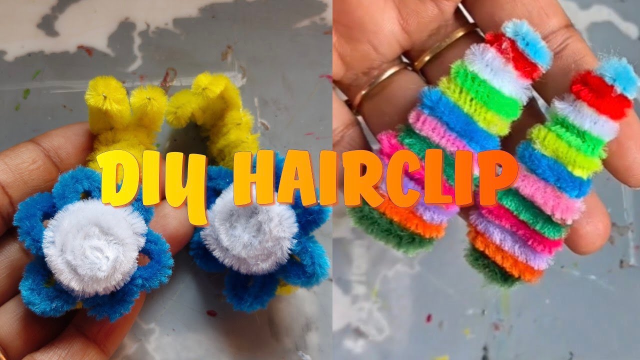 PIPE CLEANER HAIR CLIPS II HAIR JWELLERY DIY @pinkgallery6613 