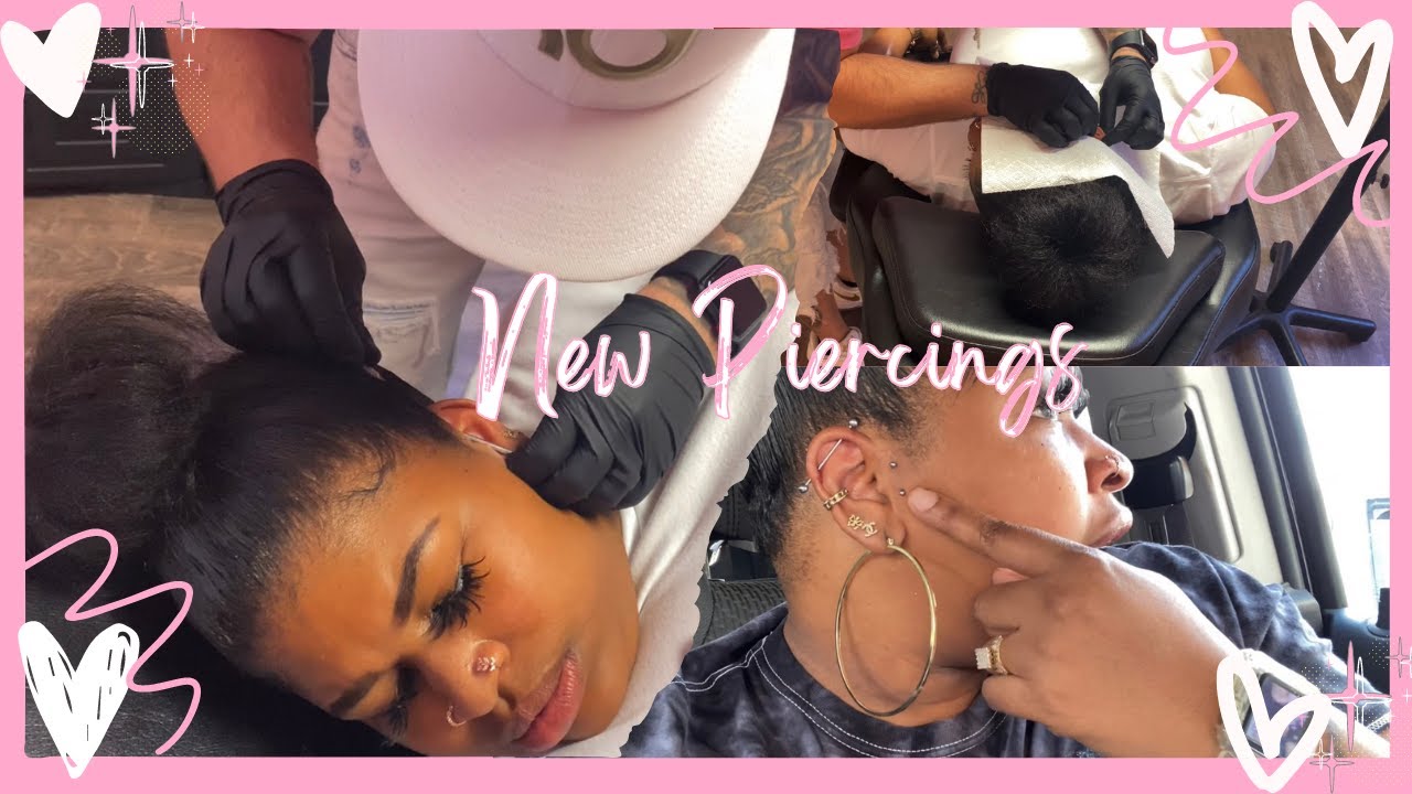 VLOG | COME WITH TO GET 4 PIERCINGS | SURFACE TRAGUS, INDUSTRIAL, ROOK, & TRAGUS