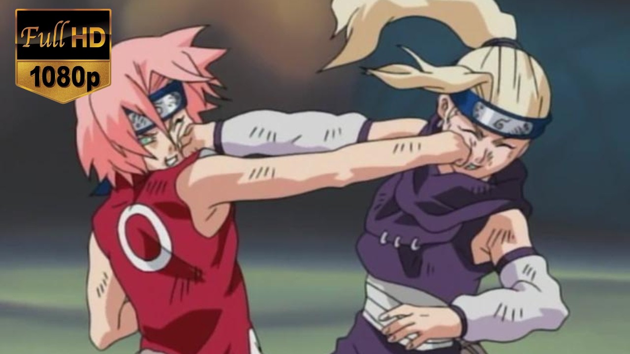 Naruto: Sakura vs Ino (Exámenes Chunin) - Pelea Completa Español Latino