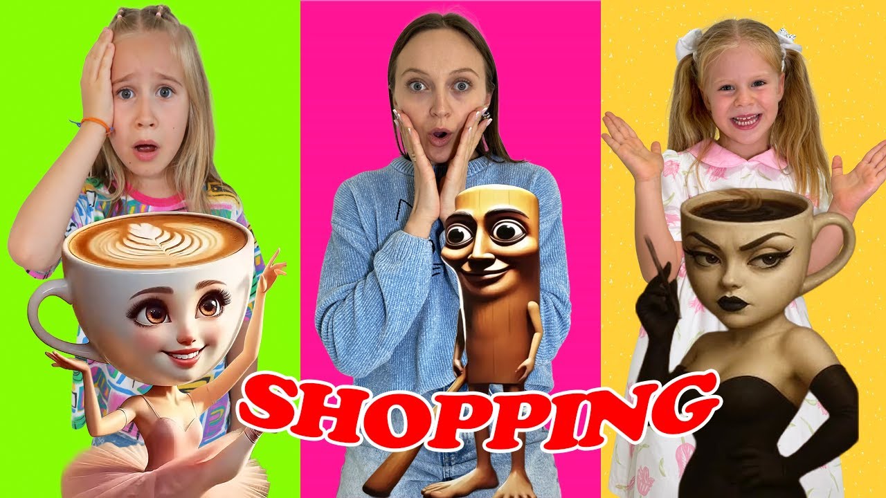 SHOPPING SOLO DEL COLORE DEL NOSTRO PERSONAGGIO: TUNG TUNG SAHUR e CAPPUCCINA BALLERINA!